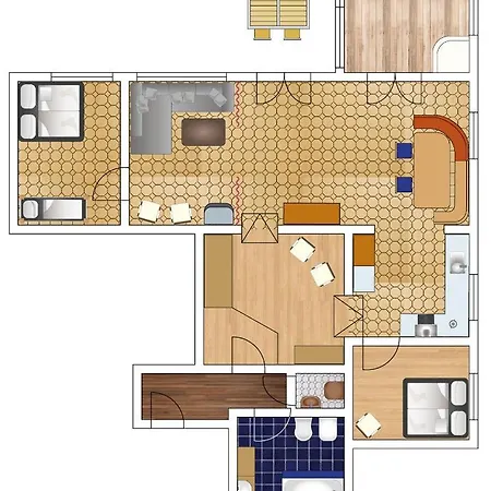 Apartment Rosaklein-30m2 & Rubinagross-100m2