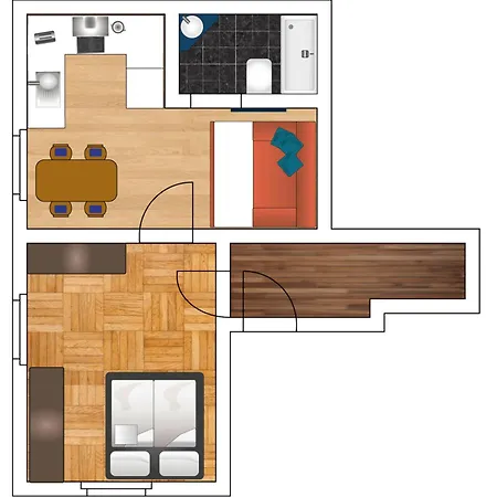 Rosaklein-30m2 & Rubinagross-100m2