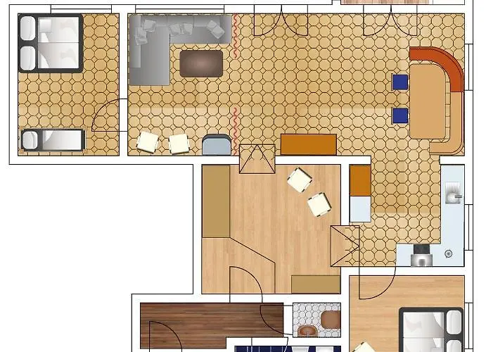 Apartment Rosaklein-30m2 & Rubinagross-100m2